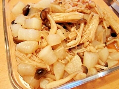 オイスターソースでコクうま！きのこ大根中華煮